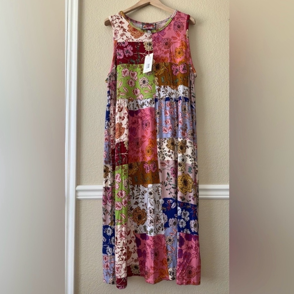 NEW w/ Tags Johnny Was Cosmo Easy Fit Tea Length Dress Size XL - Picture 3 of 10